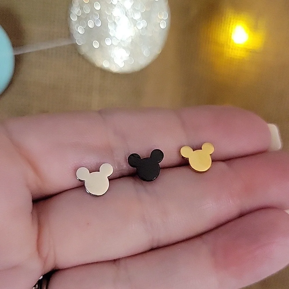 MICKEY MOUSE STUD EARRINGS, Choice of Color